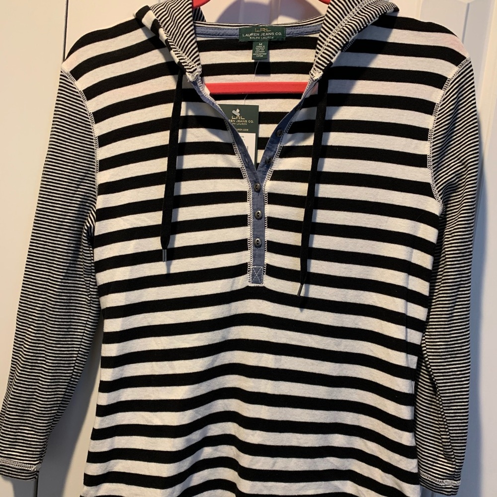 Ralph Lauren Stripe Hooded Top